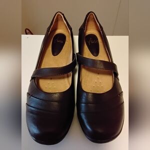 Yuu Dark Brown Mary Jane Flat Loafers